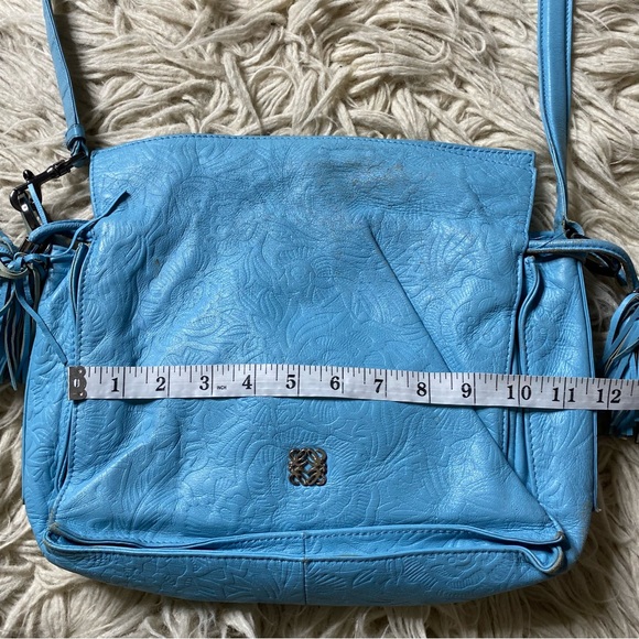 LOEWE Flamenco Sly blue  Leather Shoulder Bag - Picture 14 of 16